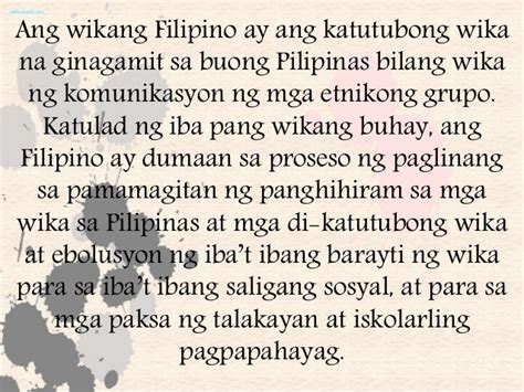 Bakit tinawag na wikang filipino ang wikang pilipino